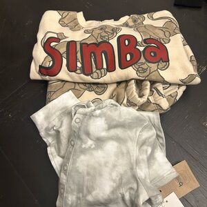 2 for $10 sale! Simba Kids Matching Set - Beige and Gray